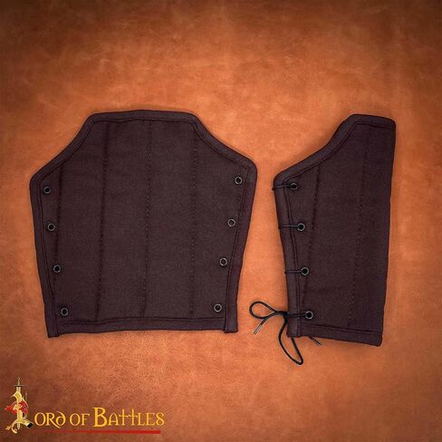 Medieval Knight Padded Bracers with Fabric Strings Closure, Arm Guard Armor for LARP Cosplay Reenactment in Saudi Arabia