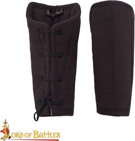Medieval Knight Padded Bracers with Fabric Strings Closure, Arm Guard Armor for LARP Cosplay Reenactment in Saudi Arabia