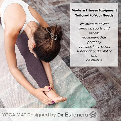 Yoga Mat - Exercise Mats for Home Gym, Pilates, Yoga, Meditation - Full Color Print - 72"L x 24"W x 6mm Thick Yoga Mat - Yoga Mat Non Slip with Carry Bag in Saudi Arabia