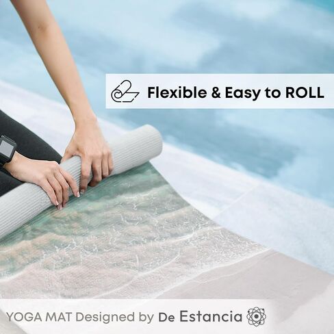 Yoga Mat - Exercise Mats for Home Gym, Pilates, Yoga, Meditation - Full Color Print - 72"L x 24"W x 6mm Thick Yoga Mat - Yoga Mat Non Slip with Carry Bag in Saudi Arabia