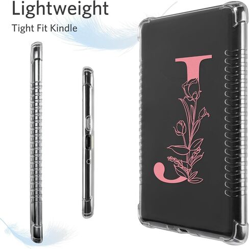 حافظة CoBak الشفافة لجهاز Kindle Paperwhite الجديد تمامًا الجيل الحادي عشر 2021 والإصدار المميز (6.8 بوصة) - غطاء خلفي من السيليكون خفيف الوزن ومقاوم للخدش مع تصميم زهرة مرحة in Saudi Arabia