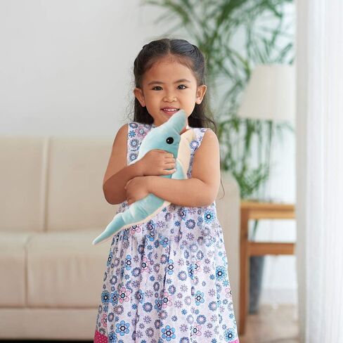 ArtCreativity Blue Dolphin Hand Puppet, Soft Plush Puppet for Kids, Cute Dolphin Toys for Boys and Girls, Aquatic Theme Party Decoration, Great Birthday Gift in Saudi Arabia
