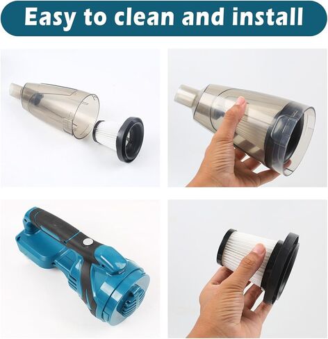 مكنسة كهربائية محمولة لاسلكية من ZUYIYI لبطارية 18 فولت، مكنسة كهربائية صغيرة محمولة بقدرة شفط قوية 10.5 كيلو باسكال للمنزل والسيارة والأرضيات الخشبية وسجاد شعر الحيوانات الأليفة (البطارية غير متضمنة) in Kuwait