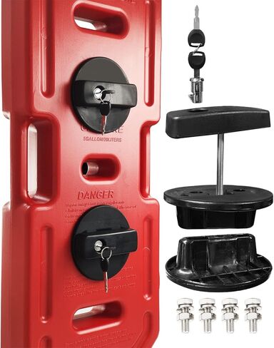 Gas Can Mount, Oil Mounting Bracket Lock 5 Gallon Fuel Gas Tank Pack Mount Lock for 20L Fuel Tank Barrel, 2 Pack in Saudi Arabia