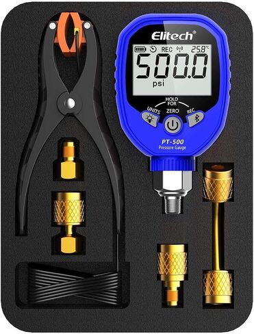 Elitech PT-500 Wireless Refrigeration Digital Pressure Gauge HVAC A/C 1/8'' NPT in Kuwait