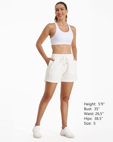 Stelle Women's Drawstring Sweat Shorts Comfy Elastic Shorts Workout Lounge Shorts with Pockets in Saudi Arabia