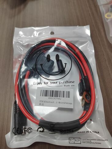 SAE Connector,SAE to O Ring Terminal Harness with 15A Protection Fuse for Safety, 2-Pin Quick Disconnect Plug,SAE Battery Extension Cable with 2FT 10AWG for Motorcycle Cars. (60CM) in Saudi Arabia
