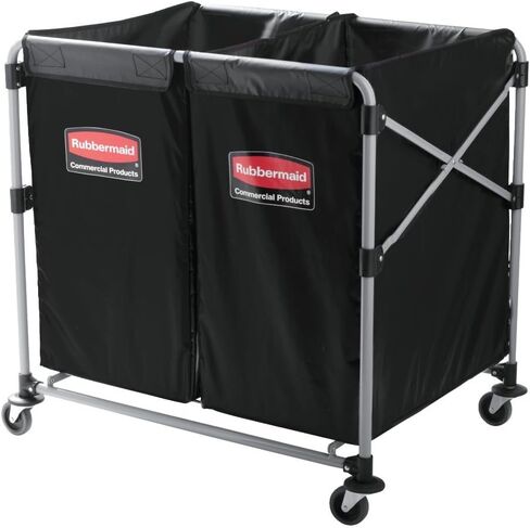 Rubbermaid Commercial Executive Series Collapsible Replacement Basket, 4-Bushel (1881782), Black in Saudi Arabia
