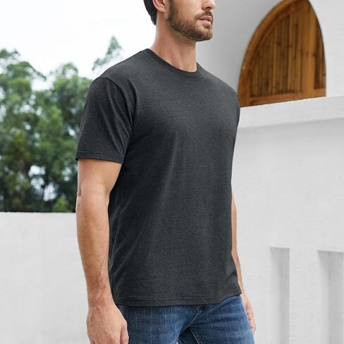3 Pack Men's T-Shirts,Classic Cotton Tee Crew Neck,Workout Shirts Athletic Gym Active in Saudi Arabia