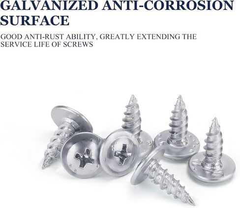 LONTAN 100 Pack #8 x 1/2" Phillips Truss Head for Drawer Slides Screws for Drawer Slides Galvanized Carbon Steel Screws in Saudi Arabia