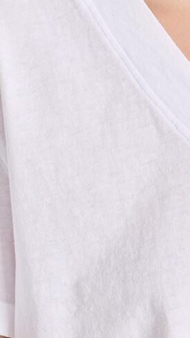 perfectwhitetee Women's Hendrix Cotton Boxy V Neck Tee in Saudi Arabia