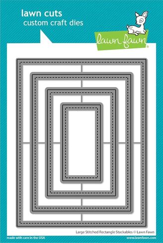 Lawn Fawn Stitched Stackables - Large and Small Rectangles - 2 Item Set in Saudi Arabia
