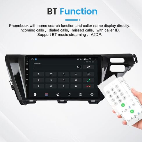 Android 13 Car Radio Stereo for Toyota Camry 2018 2019 2020, Biorunn 10.1 inch Octa Core GPS Navi Wireless Wired Car-Play Android Auto Head Unit IPS FM AM RDS DSP, 4GB RAM 64GB ROM in Saudi Arabia