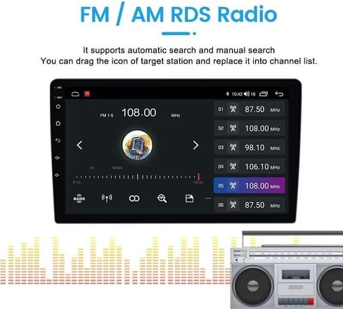 Android 13 Car Radio Stereo for Toyota Camry 2018 2019 2020, Biorunn 10.1 inch Octa Core GPS Navi Wireless Wired Car-Play Android Auto Head Unit IPS FM AM RDS DSP, 4GB RAM 64GB ROM in Saudi Arabia