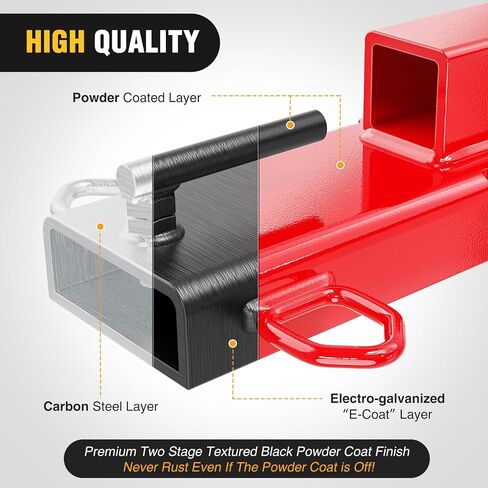 Nilight Forklift Trailer Hitch Attachment Fits 2 Inch Receiver Clamp on Pallet Fork Trailer Towing Adapter with Safety Chain & 5/8" Hitch Pin Clip Black in Saudi Arabia