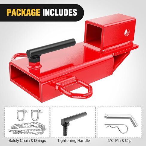 Nilight Forklift Trailer Hitch Attachment Fits 2 Inch Receiver Clamp on Pallet Fork Trailer Towing Adapter with Safety Chain & 5/8" Hitch Pin Clip Black in Saudi Arabia