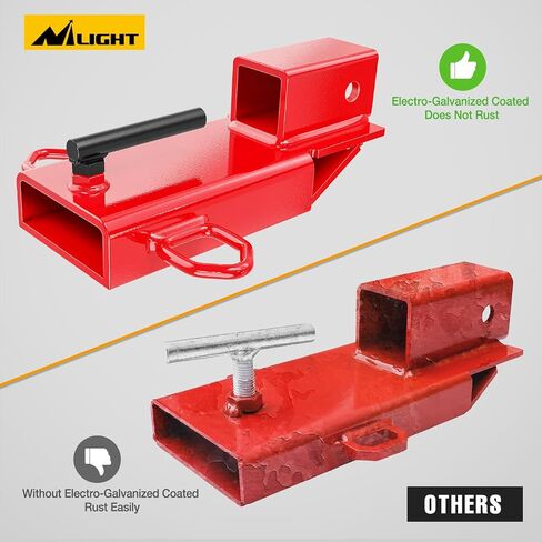 Nilight Forklift Trailer Hitch Attachment Fits 2 Inch Receiver Clamp on Pallet Fork Trailer Towing Adapter with Safety Chain & 5/8" Hitch Pin Clip Black in Saudi Arabia