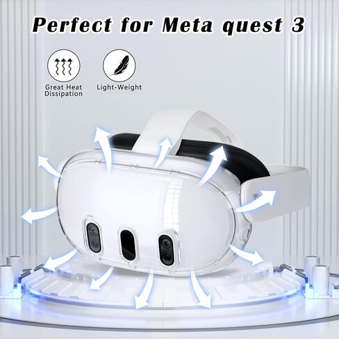 Silicone Cover Compatible with Meta Quest 3, VR Silicone Cover Accessories for Meta Quest 3 Waterproof Silicone Face Cover, Controller Grip Cover, VR Shell Cover, Accessories for Quest 3 in Kuwait
