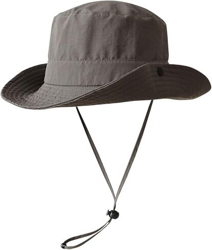 YAMEIZE Wide Brim Bucket Hat Cowboy Style - Waterproof Sun Hat with Strings for Hiking Gardening Safari Beach for Women Men in Saudi Arabia