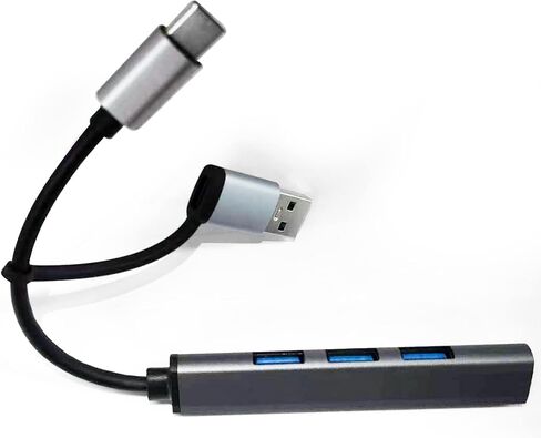 محور USB C من SGIN، محول USB من النوع C إلى USB مع 4 منافذ USB 3.0، 5 فولت/3 أمبير، موزع USB-C 3 في 1 متوافق مع أجهزة الكمبيوتر المحمول، ماك بوك، كروم بوك، الكمبيوتر الشخصي، محرك فلاش in Saudi Arabia