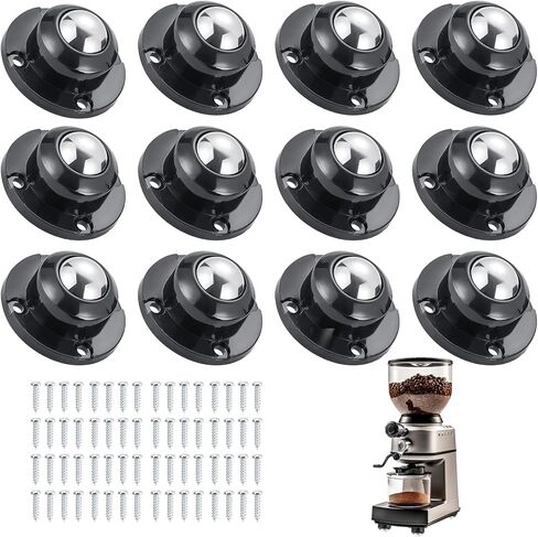 AMGSH Self Adhesive Caster Wheels - 1 inch Mini Paste Swivel Appliance Wheels - Low Profile, Smooth 360 Degree Rotation Roller - Ideal for Small Appliances (Nylon Ball, 4) in Saudi Arabia