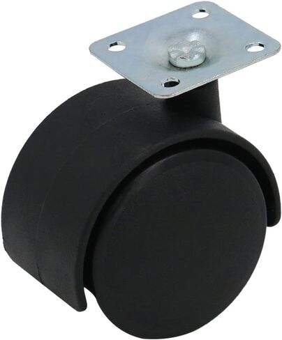 4 قطع من عجلات الأثاث مقاس 2 بوصة، وعجلات لوحة دوارة من البلاستيك النايلون، وعجلات عربة بديلة، وعجلات محمل كروي دوارة بلوحة علوية معدنية مع دوران 360 درجة، سعة تحميل إجمالية 340 رطلاً in Kuwait