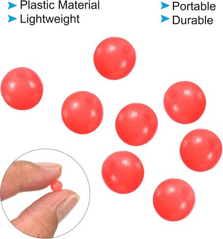 PATIKIL Fishing Beads Plastic Round Rubber Fishing Bait Eggs Rig Beads Tackle Lures Accessory with Storage Box in Saudi Arabia