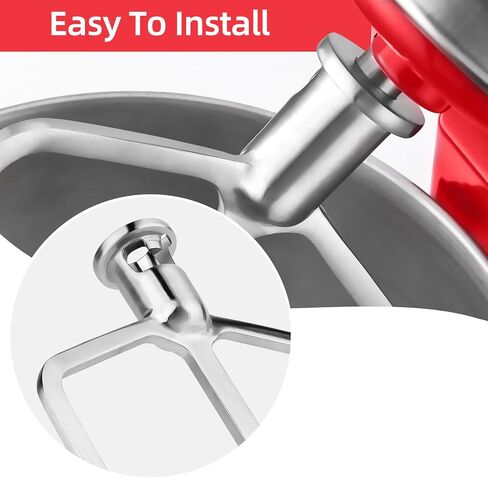 مضرب مسطح لخلاط كيتشن إيد سعة 5-6 لتر بوعاء رفع، مرفق مجداف من الفولاذ المقاوم للصدأ لكيتشن إيد، ملحقات خلاط كيتشن إيد البديلة in Kuwait