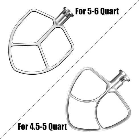 مضرب مسطح لخلاط كيتشن إيد سعة 5-6 لتر بوعاء رفع، مرفق مجداف من الفولاذ المقاوم للصدأ لكيتشن إيد، ملحقات خلاط كيتشن إيد البديلة in Kuwait