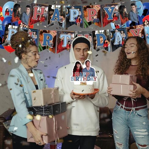 لوازم حفلات أعياد الميلاد، تتضمن ديكورات أعياد الميلاد لافتة بالونات لتزيين الكيك وأغطية الكب كيك وملصقات هدايا الحفلات للأطفال والبنات والأولاد in Kuwait