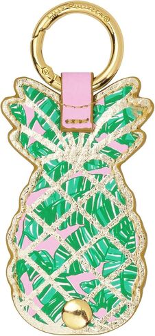 Lilly Pulitzer AirTag Keychain, Cute Air Tag Holder, Novelty Shaped AirTag Key Ring for Luggage, Car Keys, or Dog Collars (Let's Go Bananas) in Saudi Arabia