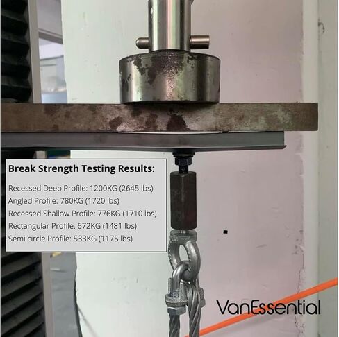 VanEssential 12 بوصة Venture Track T-6 ألومنيوم L-Track أسود مؤكسد (ملف مستطيل) - عبوتان in Kuwait