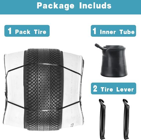 SIMEIQI 20"/26"X4.0" Inch E-Bike Fat Bike Tire and Tube Beach Cruiser Electric Bicycle Tricycle Tyres Foldable Replacement Tire for City Commuter Ebike Street Road Pavement Park Urban in Saudi Arabia