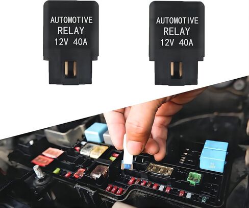 2 قطعة 12 فولت استبدال مرحل تكييف هواء السيارة لتطبيق التدفئة والتبريد، مرحل HVAC للمركبات الثقيلة، ملحقات مرحل مروحة السيارات العالمية المقاومة للماء لشاحنة الدفع الرباعي (أسود) in Kuwait