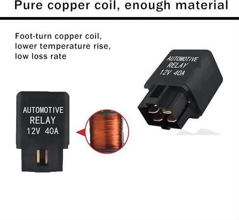 2 قطعة 12 فولت استبدال مرحل تكييف هواء السيارة لتطبيق التدفئة والتبريد، مرحل HVAC للمركبات الثقيلة، ملحقات مرحل مروحة السيارات العالمية المقاومة للماء لشاحنة الدفع الرباعي (أسود) in Kuwait
