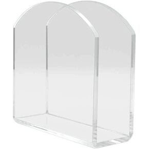 1PC U Shape Acrylic Napkin Holder Cocktail Napkin Holder Beverage Napkin Stand Holder Buffet Paper Napkin Caddy Tabletop Napkin Dispenser Box Organizer for Restaurants, Hotel, Bar, Home Dining Use