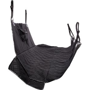 Deluxe Rear Seat, Hammock Seat Cover for Cars and Small Trucks or Suvs, Black
