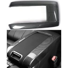 For Toyota Highlander 2020-2023 Central Control Armrest Box Cover, Easy Cleaning Anti- scratching Armrest Protector for Highlander Gas Hybrid LE, XLE, XSE, Limited, Platinum- Carbon Fiber Pattern