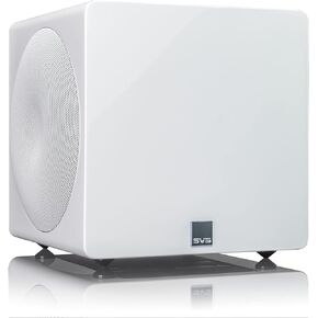 SVS 3000 Micro Sealed Subwoofer with Fully Active Dual 8-inch Drivers (Piano Gloss White)