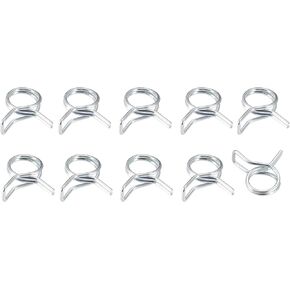 Spring Hose Clamp (16mm/0.63") 50Pcs, Double Wire Spring Steel Clips - for (16mm to 17mm/0.63" to 0.67") OD Home Garden Hose Tube Fastening