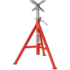 RIDGID 56662 موديل VJ-99 حامل أنابيب عالي الرأس، حامل أنابيب 12 بوصة، أحمر