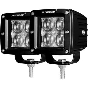 Auxbeam 3 Inch LED Light Bar 20w LED Pods Fog Lights Square Cube Lights Spot Beam Driving Light Waterproof for Offroad Truck 4WD SUV ATV UTV (Pack of 2)