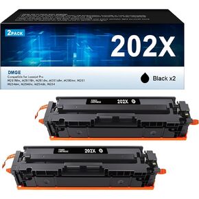 202X Toner Cartridges - High Yield 2 Black Compatible Replacement for HP 202X 202A Work with Color Laserjet Pro MFP M281fdw Toner, M281cdw Toner Cartridges, Color Laserje Pro M254 Series | CF500X