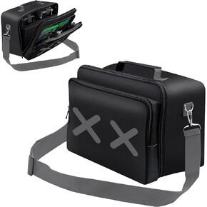 Travel Case Bag Carrying Case Game Storage Bag Protective Case for Xbox Series X Console/Controller/Cables/Multiple Pockets for Gaming Accessories