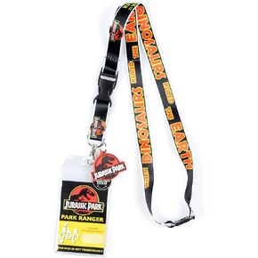 Jurassic Park Park Ranger Breakaway Lanyard Clear ID Badge Holder Keychain