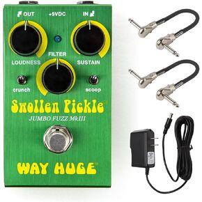 Way Huge WM41 Swollen Pickle Smalls Bundle with 2 MXR Patch Cables and Power Supply