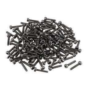 Uxcell M4 x 40mm الكربون الصلب كامل الموضوع عرافة المقبس غطاء رأس مسامير البراغي الأسود 50 قطعة