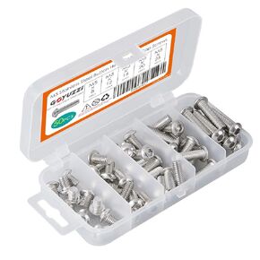 M5 x 8mm 12mm 16mm 20mm 25mm Button Head Socket Cap Screws Bolts, 304 Stainless Steel, Bright Finish, Metric Allen Hex Drive, Fully Threaded, 50PCS