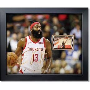sufenvera Signed James Harden Memorabilia Film Photo Framed Poster,Basketball Star Artwork Collection,Gifts for James Harden Fans on Birthday Thanksgiving Christmas 10x8 Inches