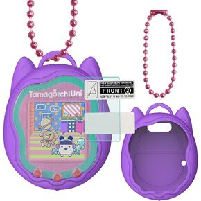 Silicone Cover Case for Tamagotchi Uni Interactive Virtual Pet, Screen Protector for Tamagotchi Uni Pet Band Accessories(Silicone Cover) (Pink)